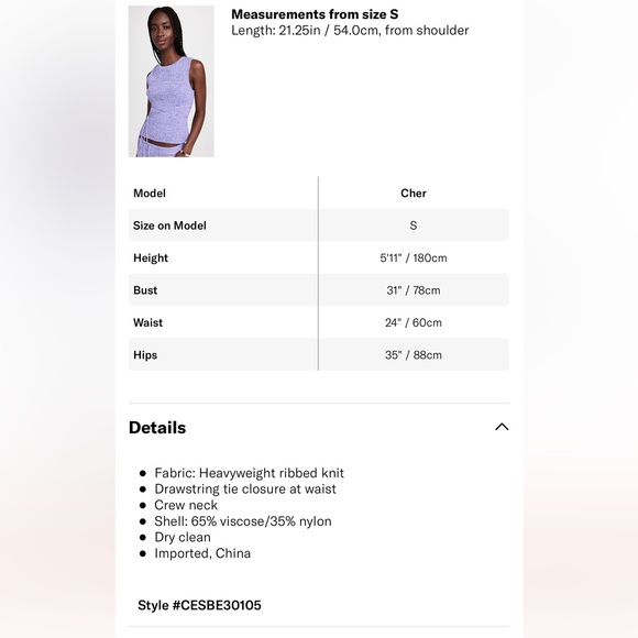 NWT! Christopher Esber Wrapped Tie Fitted Tank Sz S - Picture 2 of 9